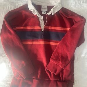 Hanna Andersson Red and Navy Rugby Polo Shirt